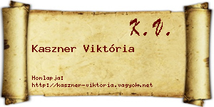 Kaszner Viktória névjegykártya